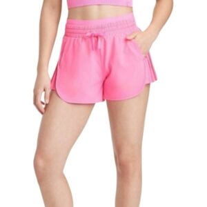 PINK HIGH RISE ACTIVE SHORTS SIDE PLEATED PANELS SZ XXL NWT